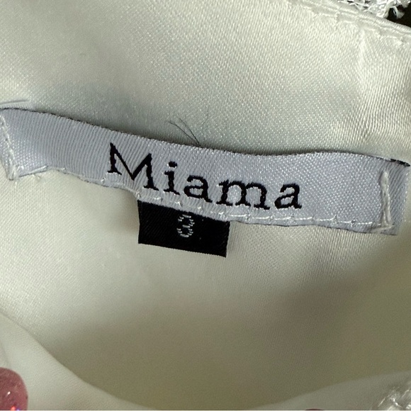 Miami Flower Girl Wedding Elegant White Lace Dress zip back full lined size 3 - Picture 9 of 16